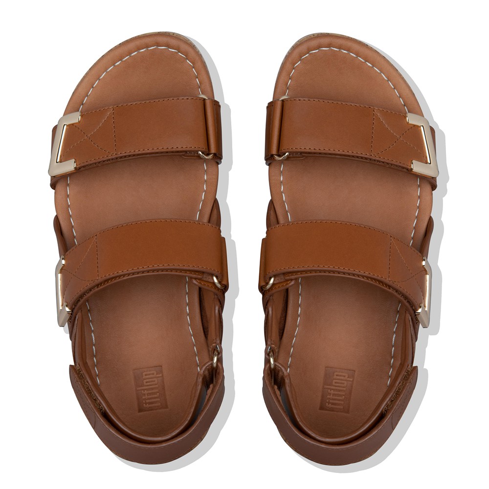 Fitflop Womens Sandals Brown - Remi Adjustable Leather - FQ0329758